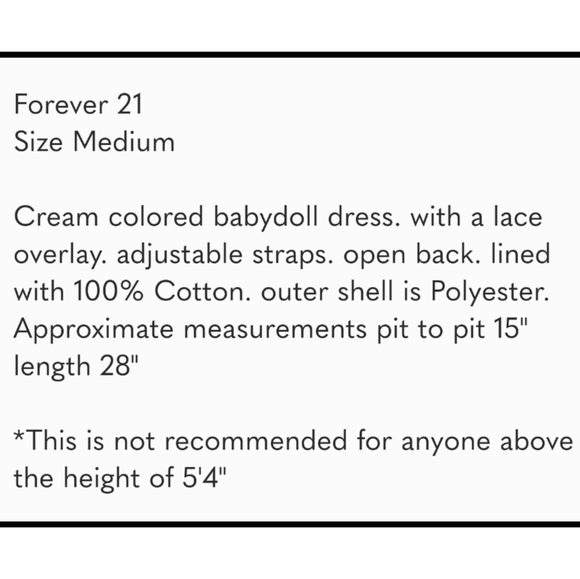 Cream Lace Babydoll Mini Dress - Picture 4 of 4